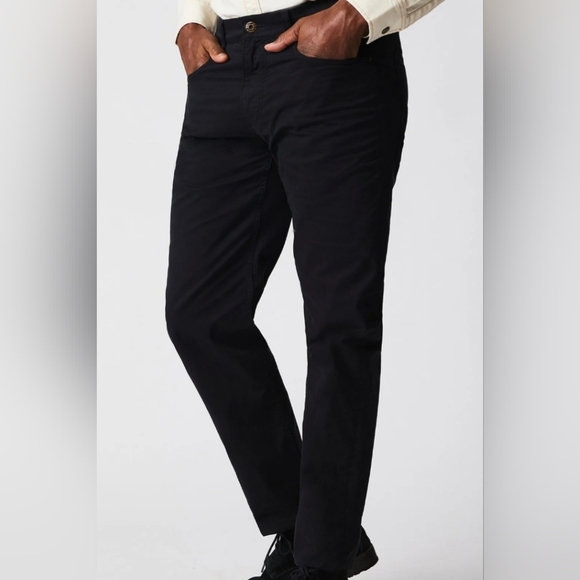 Men's Billy Reid 5 Pocket Black Slim Cut Cotton Pants Size 33